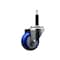 Service Caster 3'' Blue Poly Wheel Swivel 3/4'' Expanding Stem Caster SCC-EX20S314-PPUB-BLUE-34 - alternate 1
